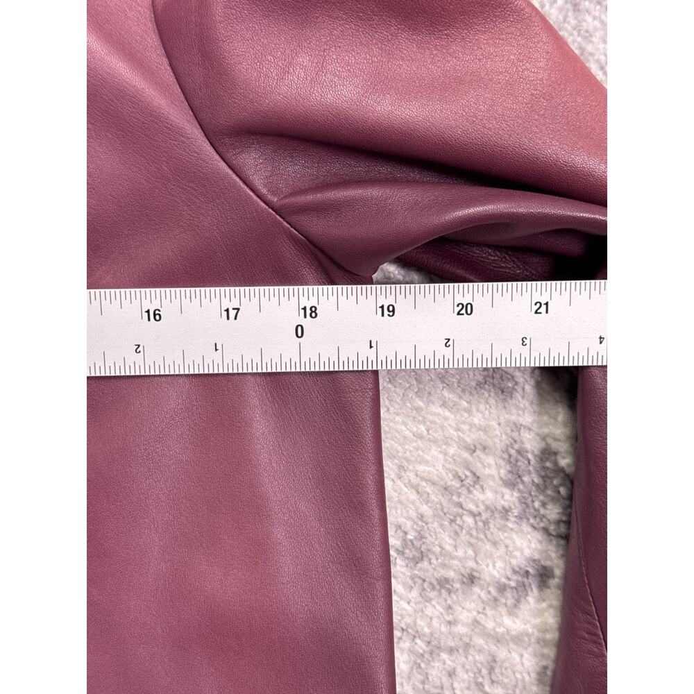 MaxMara Plum Leather Jacket - Picture 4 of 10